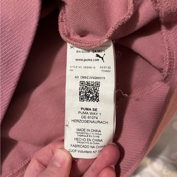 PUMA pink hoodie with zip pocket - Picture 6 of 9